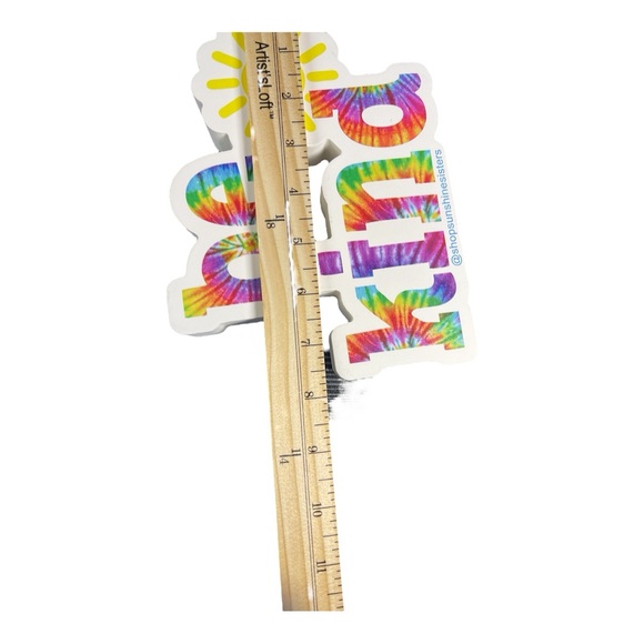 “Be Kind” Tie-Dye Decorative Wooden Sign - Picture 6 of 6